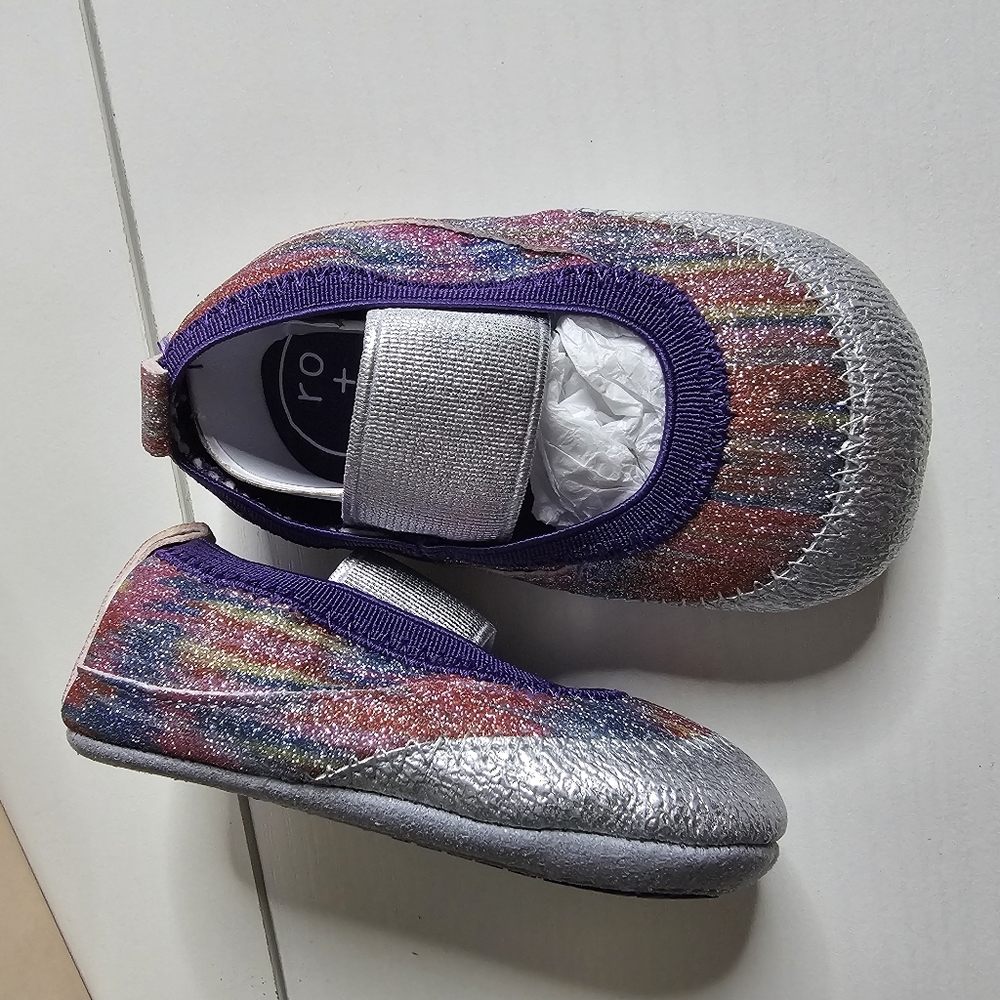 RO + ME Baby Kids' Multicolor Rainbow Mary Jane Crib Shoe Size 0-6 Months
